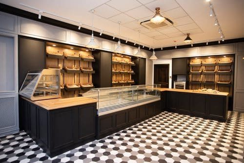 Interior of a modern independent café and retail space filmed for a small business brand video